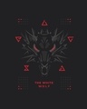 Shop Men's Black The White Wolf 2.0 T-shirt-Full