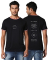 Shop Men's Black The White Wolf Typography T-shirt-Front