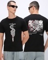 Shop Men's Black Thorfinn Graphic Printed T-shirt-Front