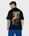 Shop Men's Black Thunder Breathing 1st Form Graphic Printed Oversized T-shirt-Front