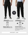 Shop Men's Black Thunder Breathing Typography Oversized Joggers-Design