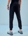 Shop Men's Black Thunder Breathing Typography Oversized Joggers-Full