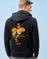 Shop Men's Black Thunder Breathing Zenitsu Graphic Printed Hoodies-Front