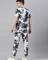 Shop Men's Black Tie & Dye T-shirt & Pyjama Set-Full