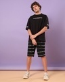 Shop Men's Black Tie N Dye Casual Shorts-Front