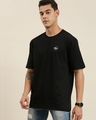 Shop Men's Black Tiger Back Graphic Printed Oversized T-shirt-Design