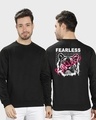 Shop Men's Black Tiger Fearless Tiger Graphic Printed Sweatshirt-Front