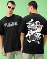 Shop Men's Black Toji Graphic Printed Oversized T-shirt-Front