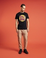 Shop Men's Black Tom & Jerry Logo Typography T-shirt-Full