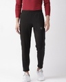 Shop Men's Black Track Pants-Front