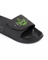 Shop Men's Black Trippin Printed Velcro Sliders