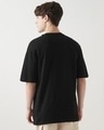 Shop Men's Black Troublesome Graphic Printed Oversized T-shirt-Full