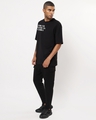 Shop Men's Black Trust God & Chill Typography Oversized T-shirt-Design