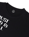 Shop Men's Black Trust God & Chill Typography Oversized T-shirt