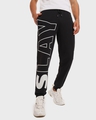 Shop Men's Black Slay Typography Joggers-Front