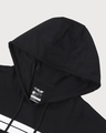 Shop Men's Black Typography Oversized Hooded Vest