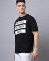 Shop Men's Black Typography Oversized T-shirt-Design