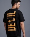 Shop Men's Black Typography T-shirt-Front