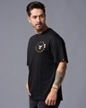 Shop Men's Black Typography T-shirt-Full