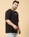 Shop Men's Black Typography Plus Size T-shirt-Design