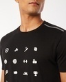 Shop Men's Black Typography Printed T-shirt