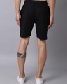 Shop Men's Black Typography Slim Fit Shorts-Full