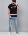 Shop Men's Black Typography Slim Fit T-shirt-Full