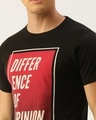 Shop Men's Black Typography Slim Fit T-shirt