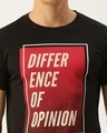 Shop Men's Black Typography Slim Fit T-shirt