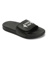 Shop Men's Black Typography Velcro Sliders-Design