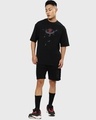 Shop Men's Black Uchiha's Nightmare Graphic Printed Oversized T-shirt