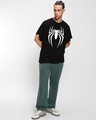 Shop Men's Black Ultimate Spider Graphic Printed Oversized Vest-Design