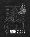 Shop Men's Black Uncle Iroh Graphic Printed Oversized Acid Wash T-shirt