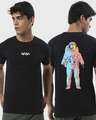 Shop Men's Black Universal Astro Graphic Printed T-shirt-Front