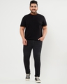 Shop Men's Black Varsity Plus Size T-shirt-Full
