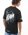 Shop Men's Black Venom Graphic Printed Oversized T-shirt-Front