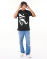 Shop Men's Black Venom Graphic Printed Oversized T-shirt