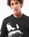 Shop Men's Black Venom Graphic Printed Oversized T-shirt