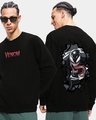 Shop Men's Black Venom Graphic Printed Sweatshirt-Front