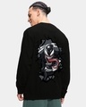 Shop Men's Black Venom Graphic Printed Sweatshirt-Design