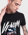 Shop Men's Black Venom Scream Graphic Printed T-shirt