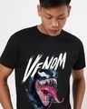 Shop Men's Black Venom Scream Graphic Printed T-shirt