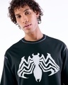 Shop Men's Black Venomized Graphic Printed Oversized Fit T-shirt