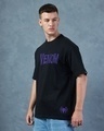 Shop Men's Black Venomized Graphic Printed Oversized T-shirt-Full