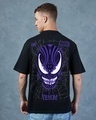 Shop Men's Black Venomized Graphic Printed Oversized T-shirt