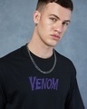 Shop Men's Black Venomized Graphic Printed Oversized T-shirt