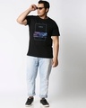 Shop Men's Black Vibes Graphic Print Plus Size T-shirt-Full