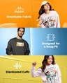 Shop Men's Black Vibes Graphic Printed Sweatshirt