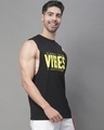 Shop Men's Black Vibes Typography Vest-Design