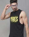 Shop Men's Black Vibes Typography Vest